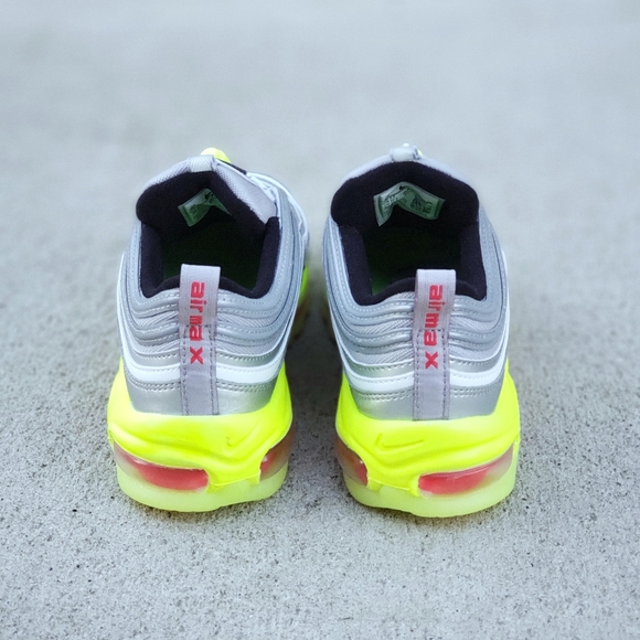 Nike Air Max 97 RFT Women's Silver Yellow Shoes - Picture 5 of 10